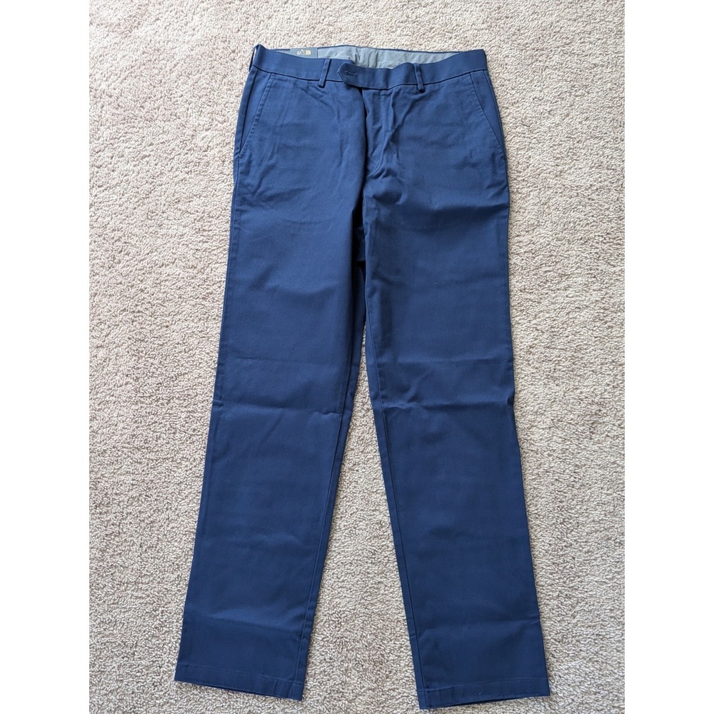 Charles Tyrwhitt Ultimate Non Iron Chino Mens 34x32 Royal Blue Classic Fit NWT